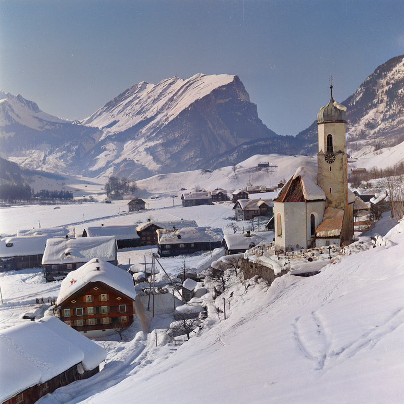 Schoppernau Kirche - Koloriert