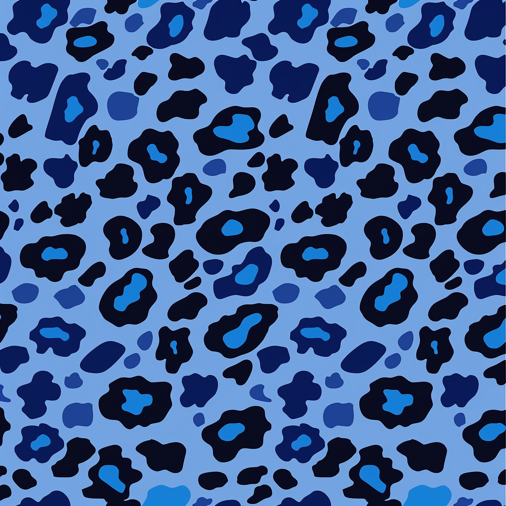 Leopard - Blau
