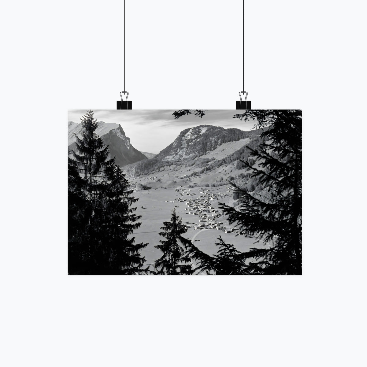 Schoppernau von oben Poster