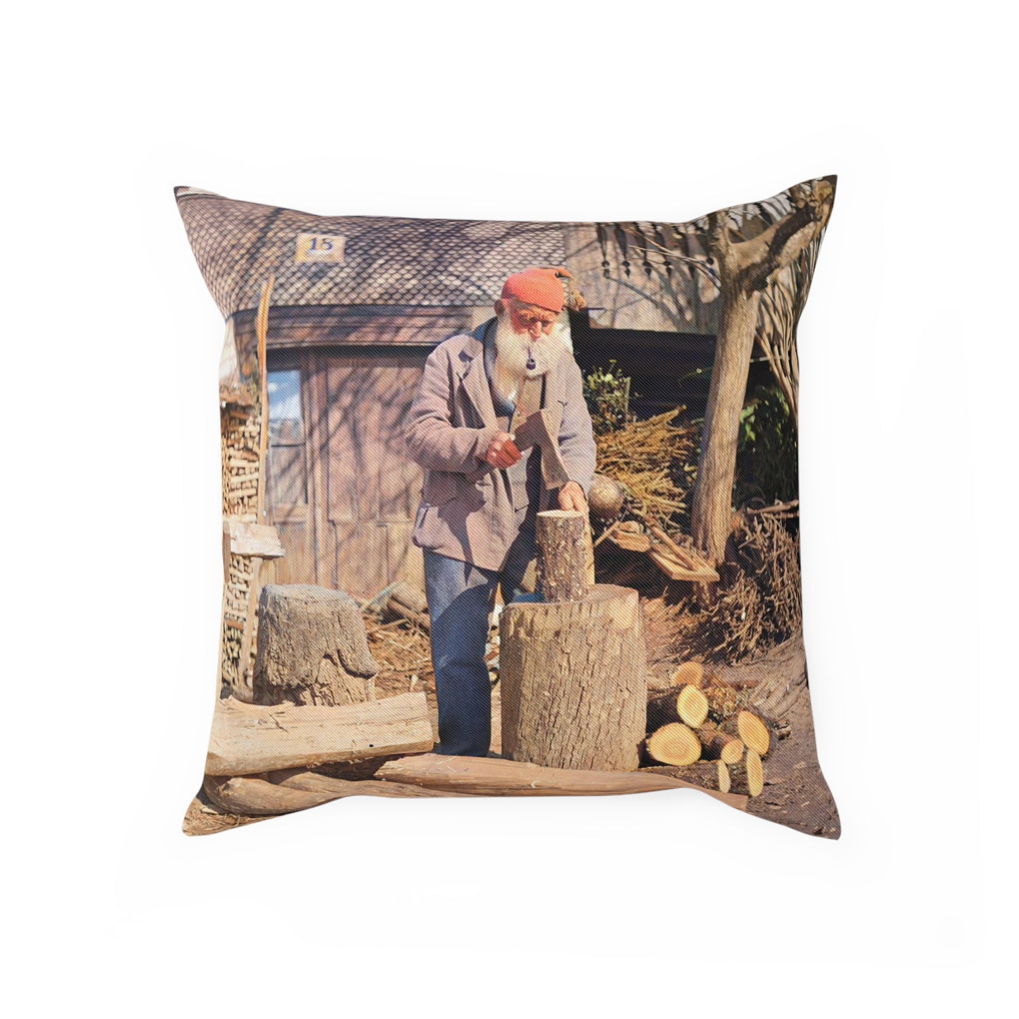 Brennholz spalten - Koloriert