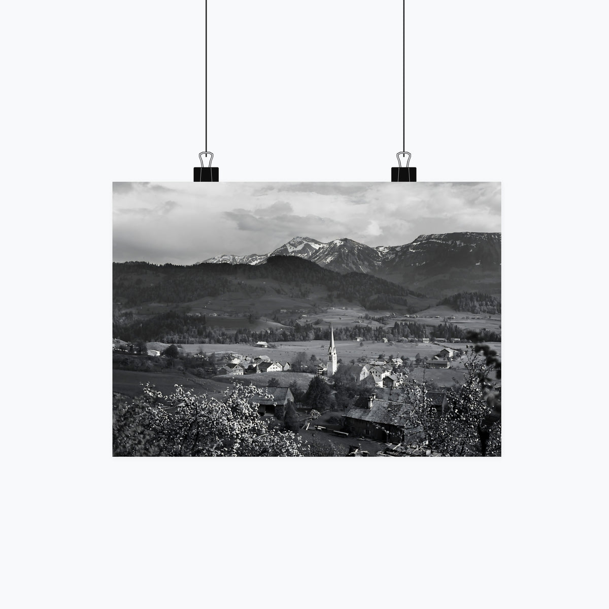 Lingenau von oben Poster